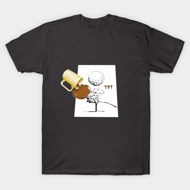 Spilled Coffee on Drawing [Architecture] T-Shirt by Vinsui